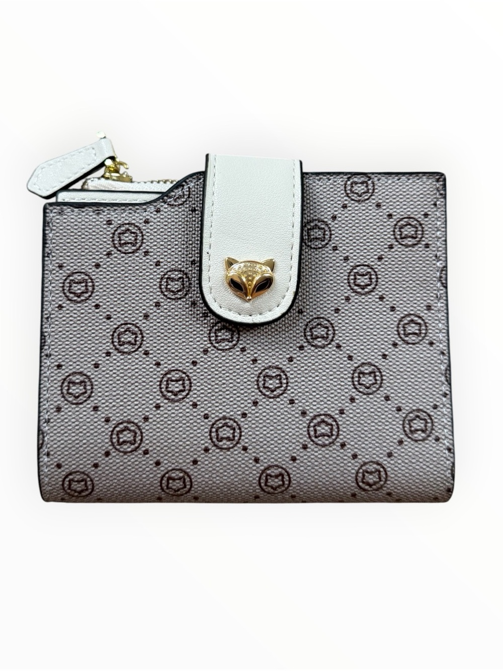 Foxer monogram bifold small wallet EUC